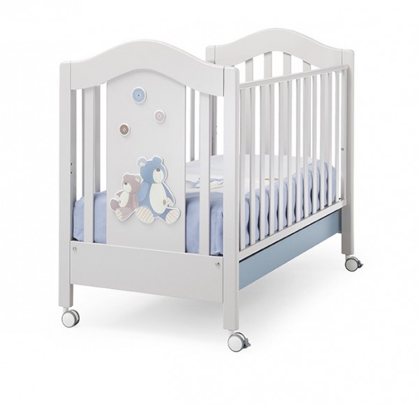 ERBESI Babybett Lilo grau/blau