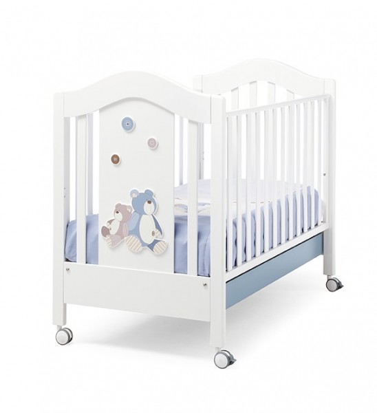 ERBESI Babybett Lilo weiß/blau