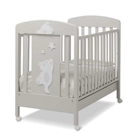 ERBESI Babybett Cucu grau glitzend