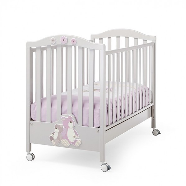 ERBESI Babybett Gio grau/pink