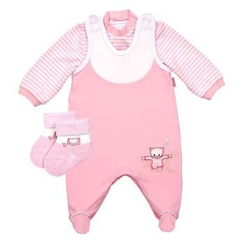 STERNTALER Baby Jersey Strampler Set KATZE KATINKA rose