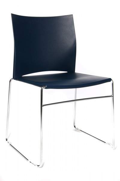 Topstar Besucherstuhl W-Chair Kunststoff dunkelblau