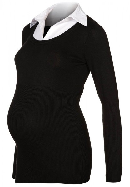 MAMA.LICIOUS ANNA LOUISA - Pullover - black/white