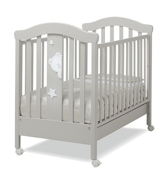 ERBESI Babybett Stellina grau glitzend