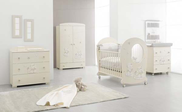 ERBESI Kinderzimmer Set Nuvola creme